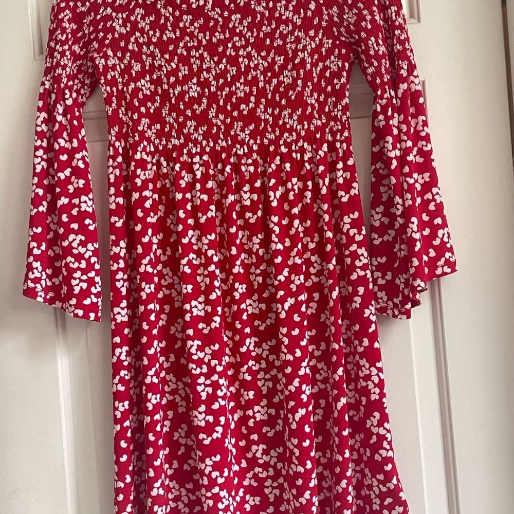 Michael Kors Red and White Floral Casual Dress